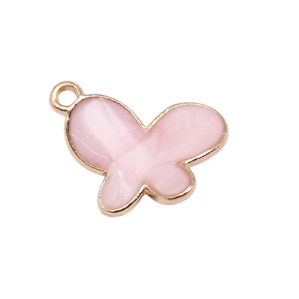 Enamel Charms Multi Color Butterfly Pendants For Floral Themed Jewelry