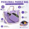 Large Capacity Pickleball Paddle Bag with Shoe Compartment Pickleball Racket Shoulder Bag