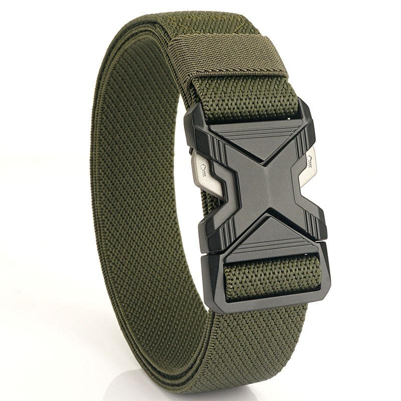 Spring New 3.4cm Casual Elastic Woven Belt, Casual and Fashionable Commuter Men's Belt