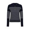 JZ Annaou Women's Striped Hooded Knit Pullover