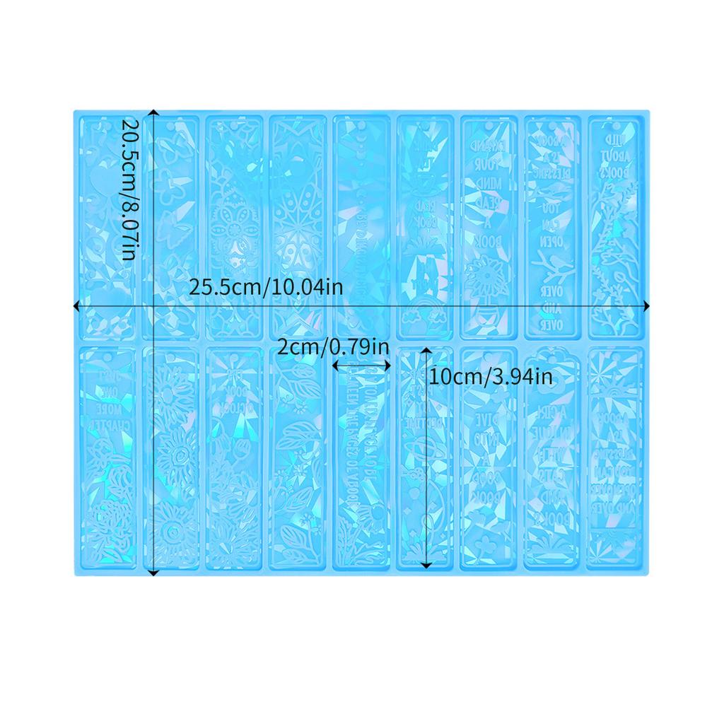 18 Στυλ Σελιδοδείκτης Σιλικόνης Καλούπι Χύτευσης Χειροτεχνίας Κρεμαστό Ρητίνη Εποξειδική DIY Ορθογώνιο Καλούπι Σελιδοδείκτη για Κοσμήματα DIY Φανς