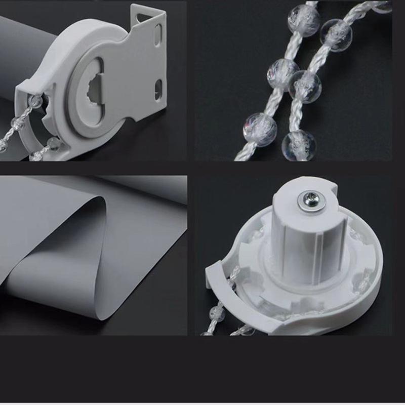 No-Drill Thickened Blackout Flame Retardant Office Roller Blinds with Heat Insulation