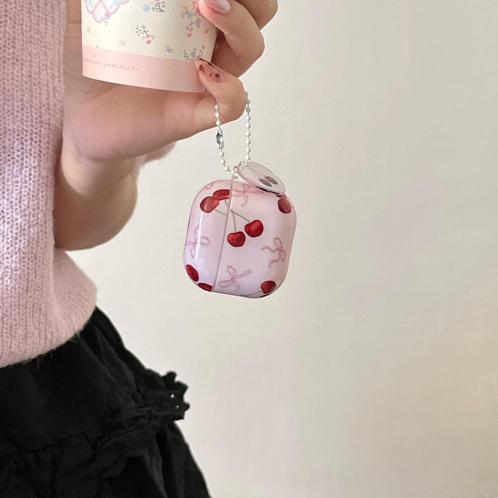 INS Foundation Cherry Bow Compatible with AirPods Pro 1 1 1 Pro 1 Pro 1 Bluetooth earphone case protective cover