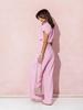 2024 Summer V-Neck Wide Leg Short Sleeve Jumpsuit