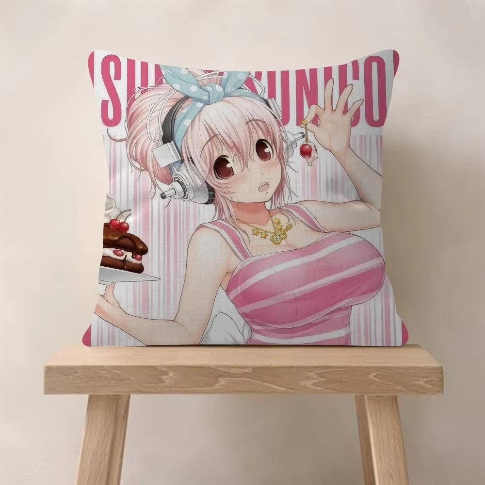 Beautiful Super Sonico Anime Cushion Cover Decor Pillowcase Home Sofa Pillow Cover