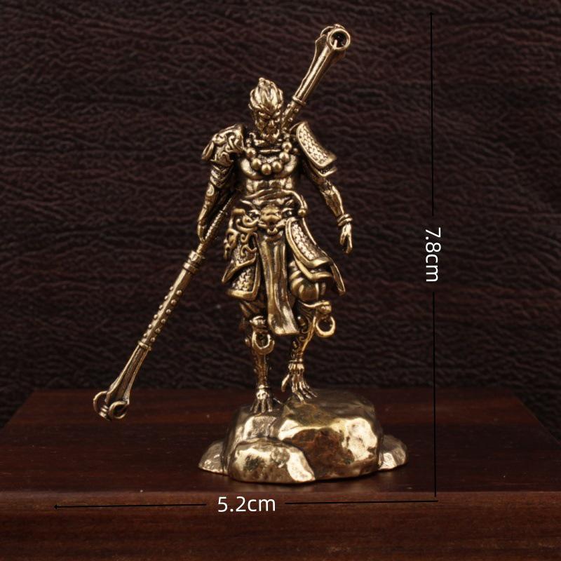 Sun Wukong Monkey King Bronze Brass Sculpture Ornament