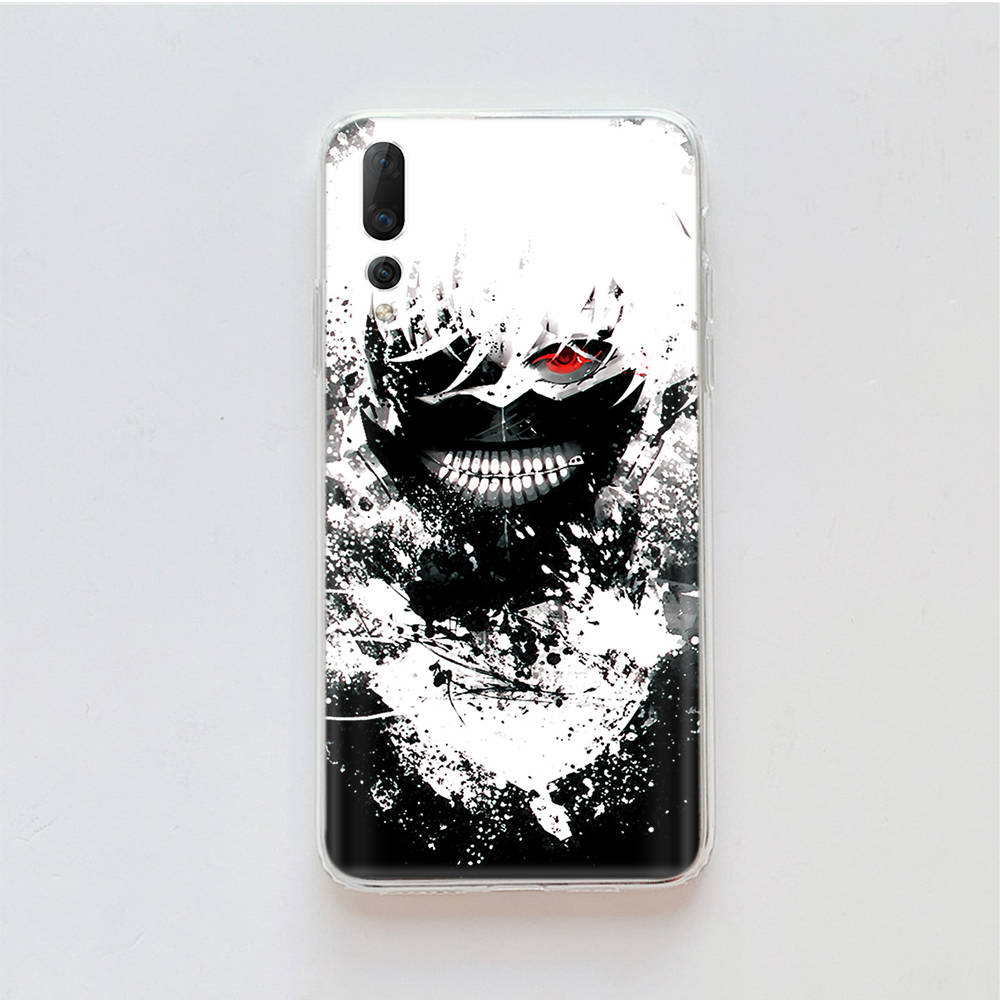 Transparente Hülle für Samsung A04 A14 A23 M33 M53 Realme 10 9 C35 C55 VIVO X80 Infinix Hot 30 Note 11 Tecno Spark 8P Pro W-53 Tokyo Ghoul