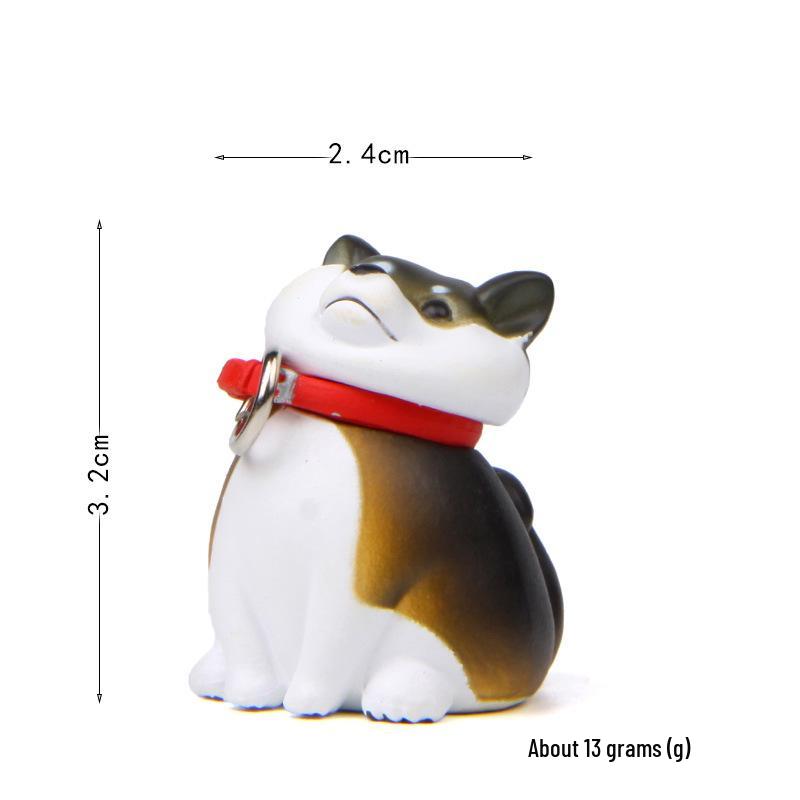 2nd Gen Shiba Inu Figurine: Self-Healing, Korean-Style Creative Baking Scenery