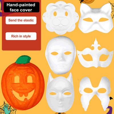 1 Σετ Πάρτι Μάσκα Χαρτοπολτού DIY Ζωγραφική Μασκέ Άγρια Μορφή Μασκέ για Αποκριάτικα Πάρτι Δώρα