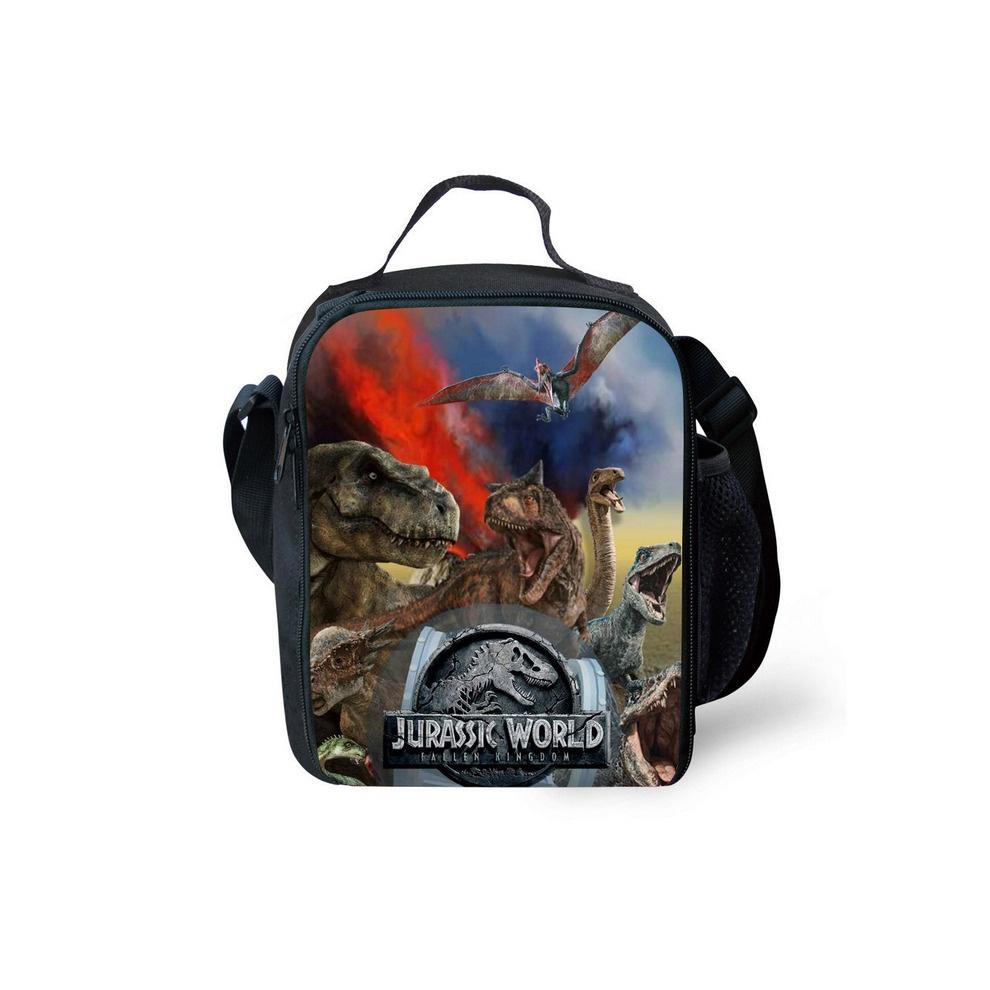 

Ланч-бокс Сумка Динозавр Термоизолированная Сумка-холодильник Студенческая Сумка для Пикника Jurassic Park2