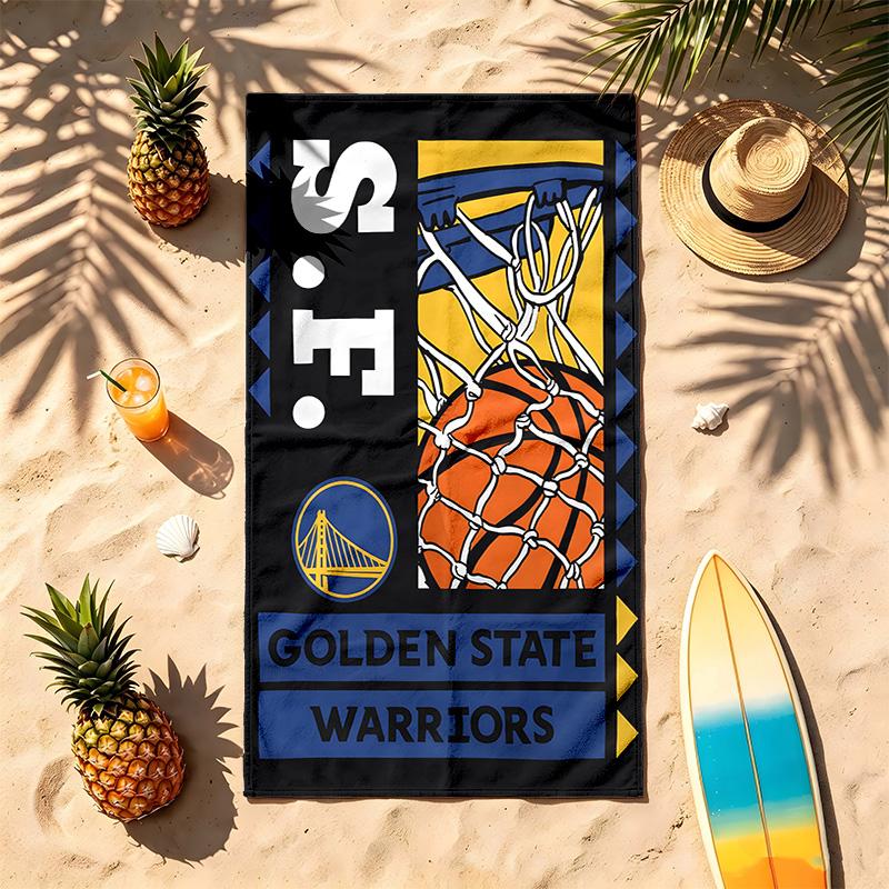 Golden State Warriors (19) Asciugamano da Spiaggia Resistente alla Sabbia Morbido e Confortevole Adatto per Piscina Campeggio Yoga e Immersioni Un Viaggio