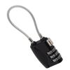 Cable Lock Padlock Customs Password Lock 3 Dial Combination Anti Theft for Travel Luggage Suitcase
