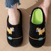 Fashion Winter Women's Slippers Home Plush Luxury Designer Woman Shoes Platform Fuzzy Fur Slides Cartoon Dog Elegant Footwear Indoor New