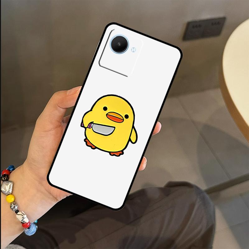 

Cartoon Duck Knife Case For Realme 14 10 11 12 13 Pro Plus GT7 Pro GT6 C55 C51 C53 C35 C33 C61 C65 C67 C71 C75 Realme 10 4G
