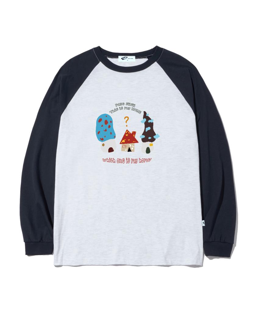 PAGESIISII House-House Print Oversized Long Sleeve [4 Colors]