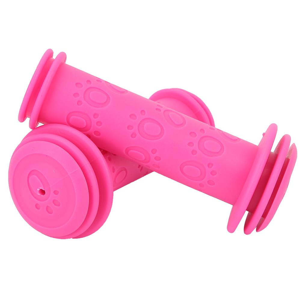 Children s Kids Bike Scooter Handle Bar Anti slip Grips Bicycle Handlebar Grips(rose red)