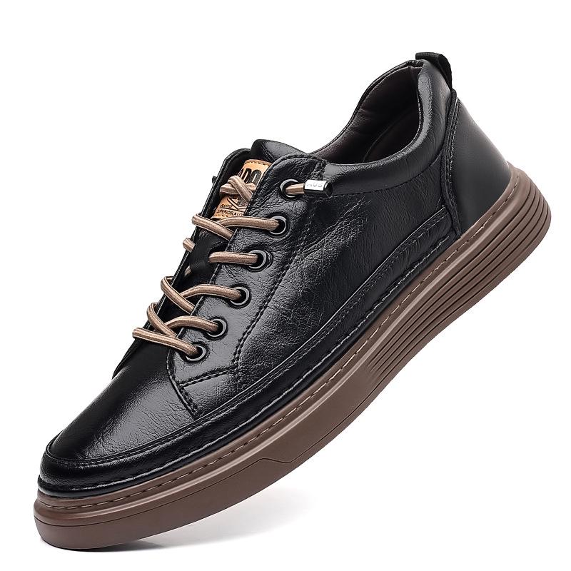 Herren Freizeitschuhe aus echtem Leder 2023: Trendy, weiche All-Match-Sneaker für Frühling und Herbst