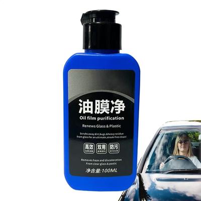 Car Glass Oil Film Cleaner 100ml Car Window Degreaser Cleaner Stain Remover Long-Lasting Protection Automotive Cleaning Supplies