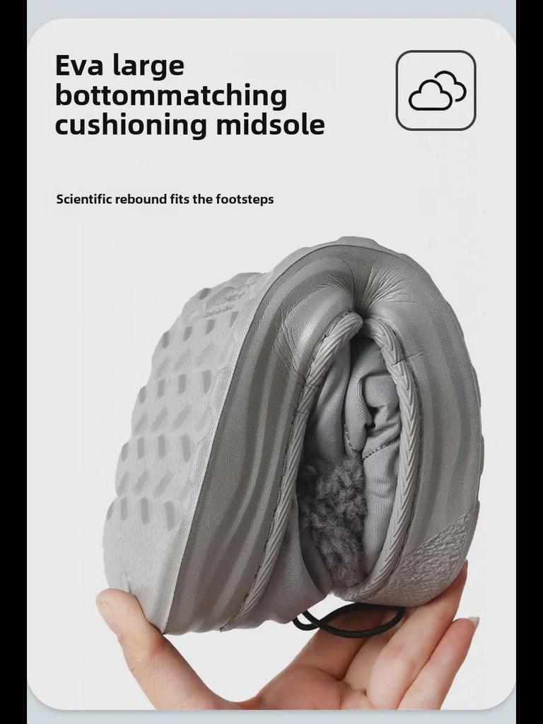 2024 Women's Lamb Wool Winter Non-slip Waterproof Fur Snow Shoes