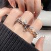 Drip Chain Stacked High-End Ring Cold Wind Butterfly Zir*****Pen Ring Female Personality Index Finger Ring