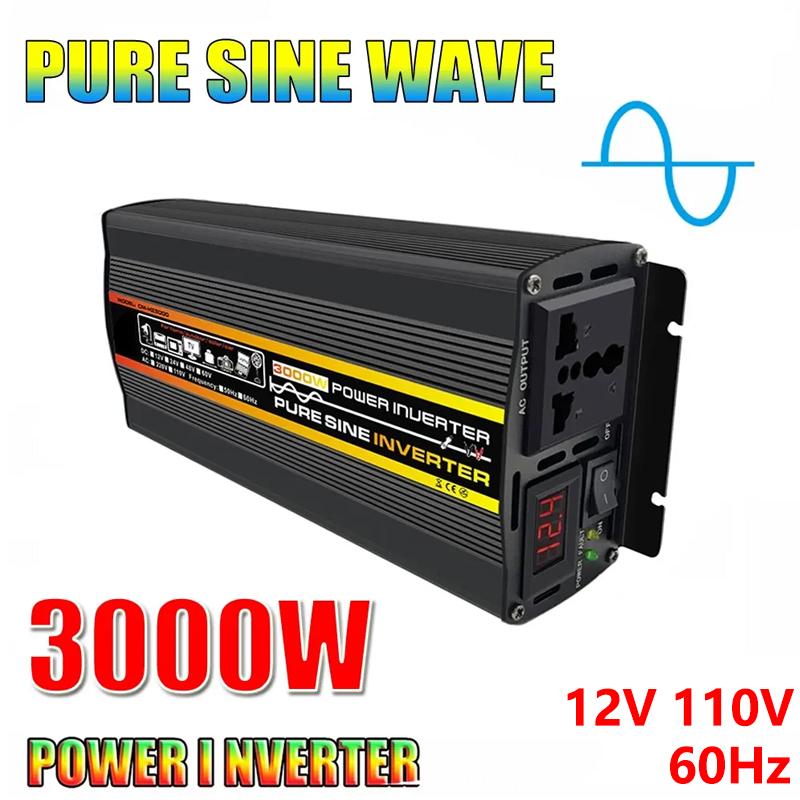 

Чистый синусоидальный инвертор постоянного тока 12 В в переменный ток 110 В 60 Гц 8000 Вт 6000 Вт 4000 Вт 3000 Вт Преобразователь напряжения Преобразователь мощности Солнечный автомобильный инвертор