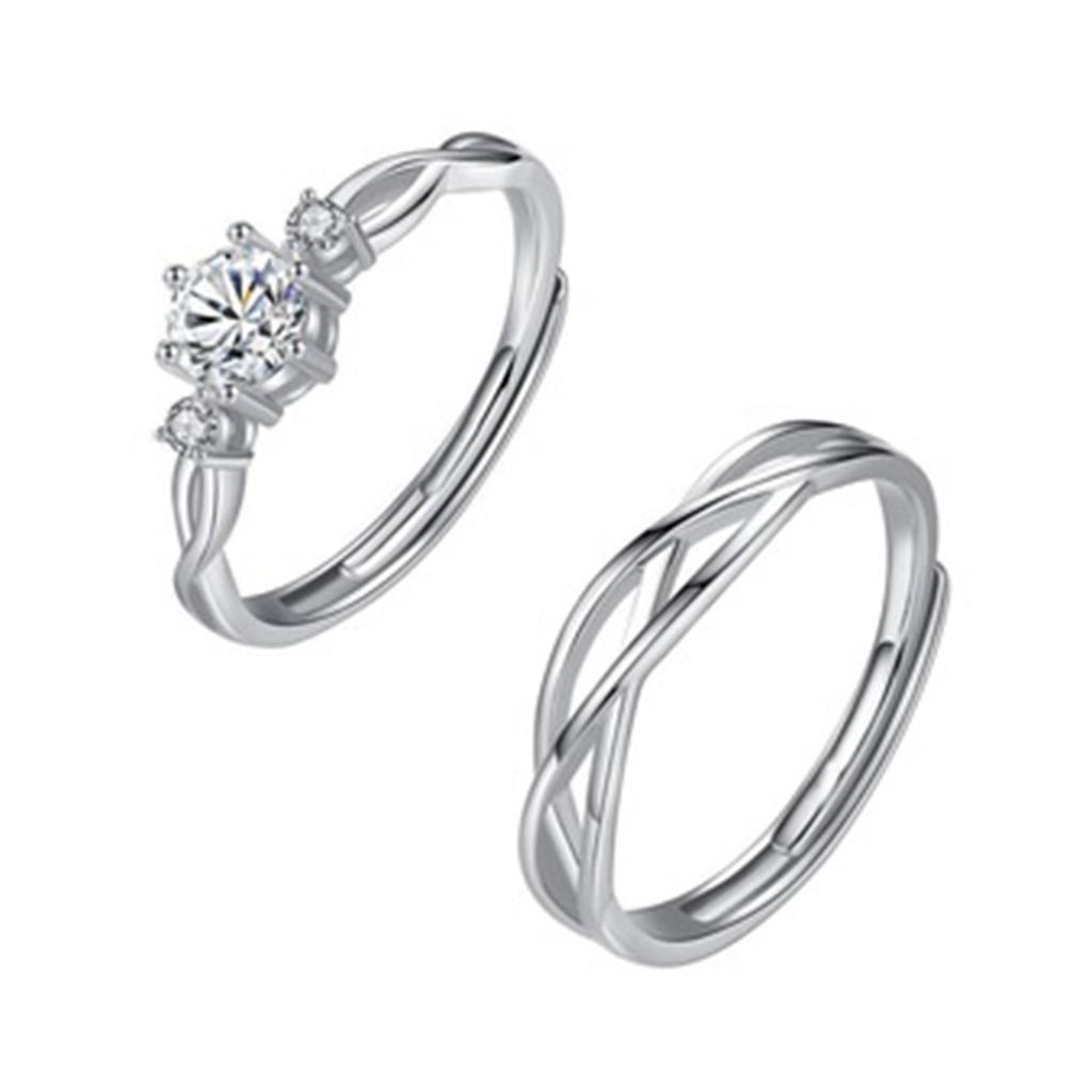 Adjustable Entangled Rings for Trendy Women Eternities Wedding Promise Engagement Jewelry Accessory Casual Wear