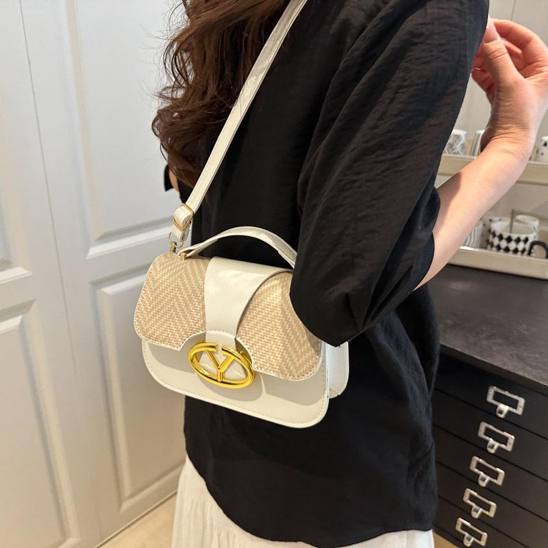 2025 summer new light luxury simple versatile handbag casual foreign style commuting shoulder messenger small square bag