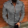 Men's Plaid Print Long Sleeve Shirt Casual Loose Print Long Sleeve Shirt