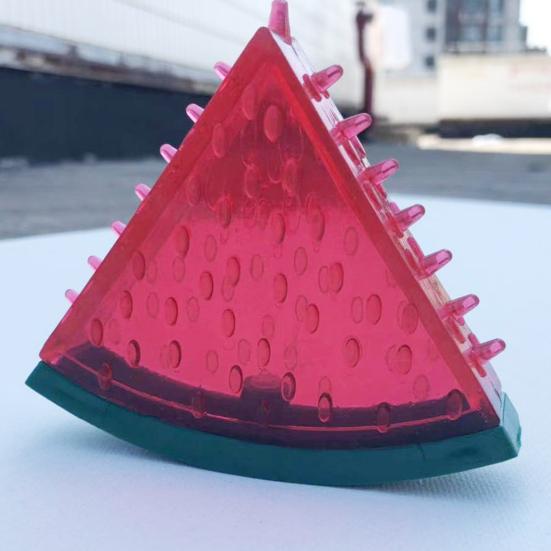 Dog Cooling Chew Toy Summer Freezable Watermelon Lemon Pineapple Puppy Teething Toy Bite Resistant Squeaky Pet Teeth Cleaning Toy