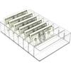Money Organizer for Cash Large Acrylic Cash Organizer 8 Section Clear Money Cash Trays Budget Tray for Bills Cash Storage Organizer Plastic Bill