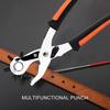 Leather Punching Pliers High Carbon Steel Anti Slip Handle Watch Band Belt Punch Multi-Function Round Hole DIY Tool Accessories