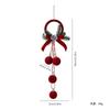 Velvet Flocked Christmas Bells Ornaments Set, Red Decorative Hanging Ornaments for Tree, Wreath, Garland