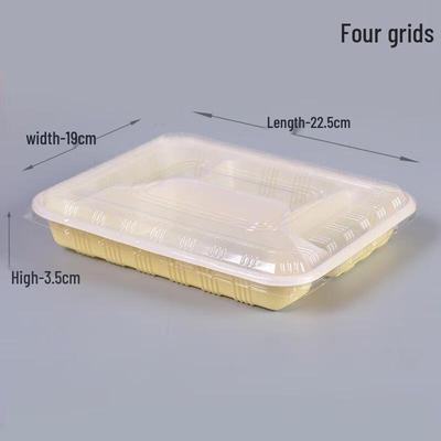 Disposable Thickened Takeout Containers with Lids (22.5x19x3.5cm)