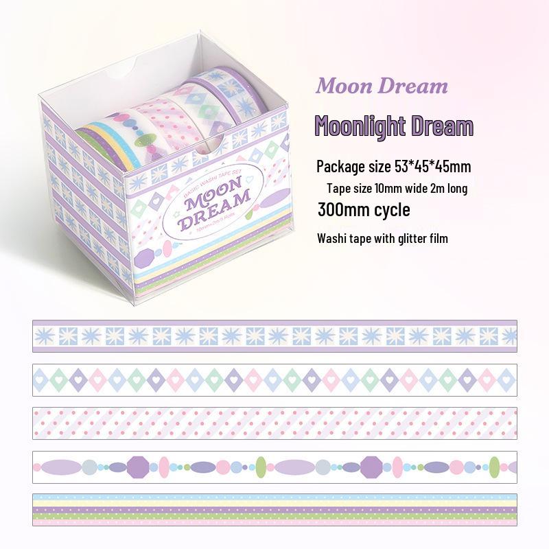 Xin Mo Washi Tape Set: Frosting Fantasy Series - 6 Styles for Basic Journal Decorations