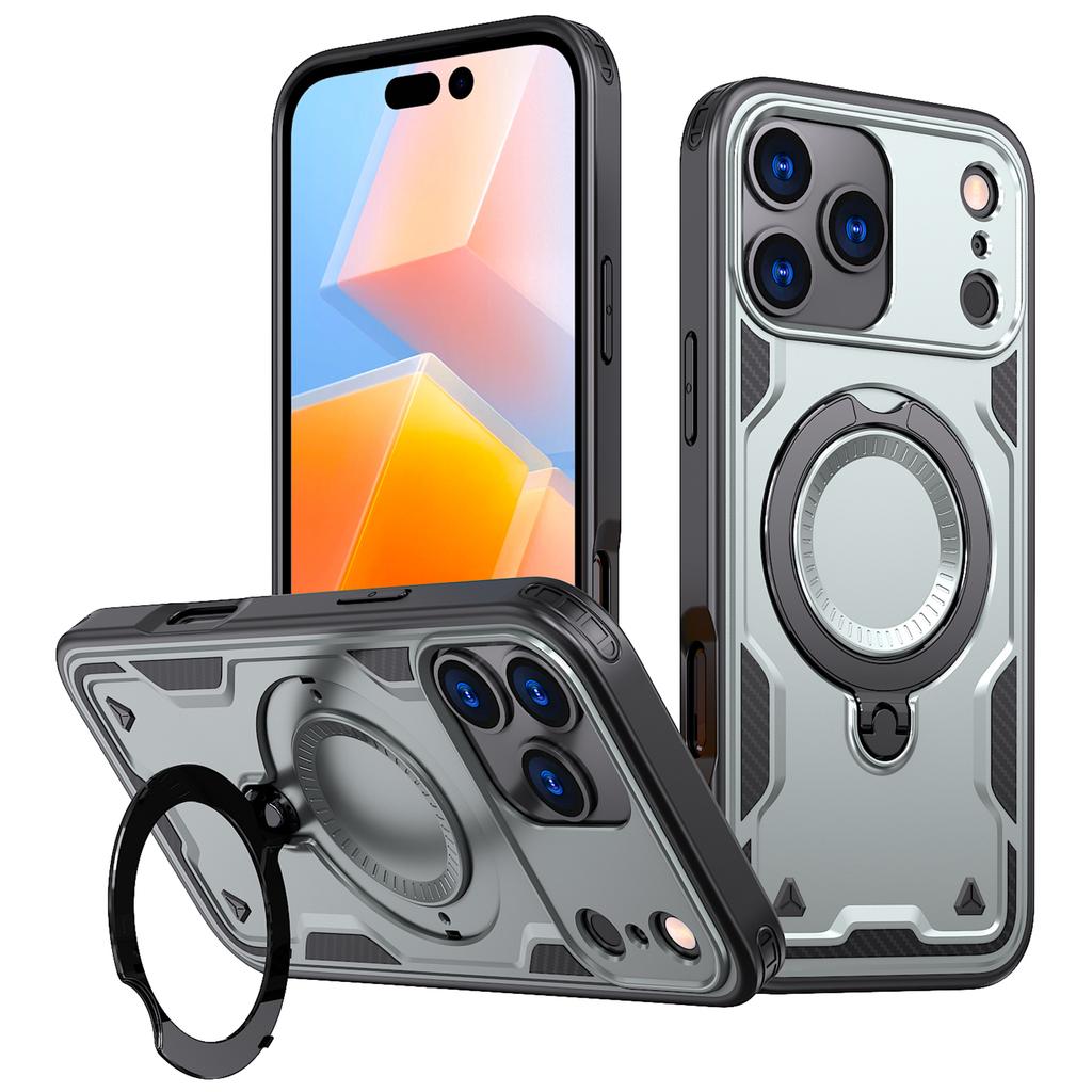 For iPhone 17 Pro Max Case Compatible with MagSafe Military Protection PC+TPU Kickstand Phone Cover