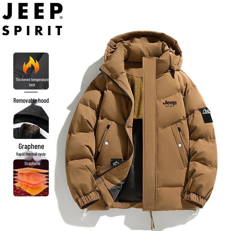 

JEEP SPIRIT Men s Graphene Padded Thickened Hooded Jacket 3XL