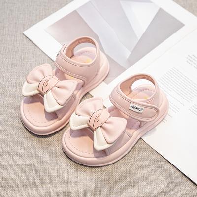 2025 Sommer neue Mode Mädchen bequem Prinzessin schreiben Mädchen lässig Schleife Sandalen Buchstabe Strandschuhe