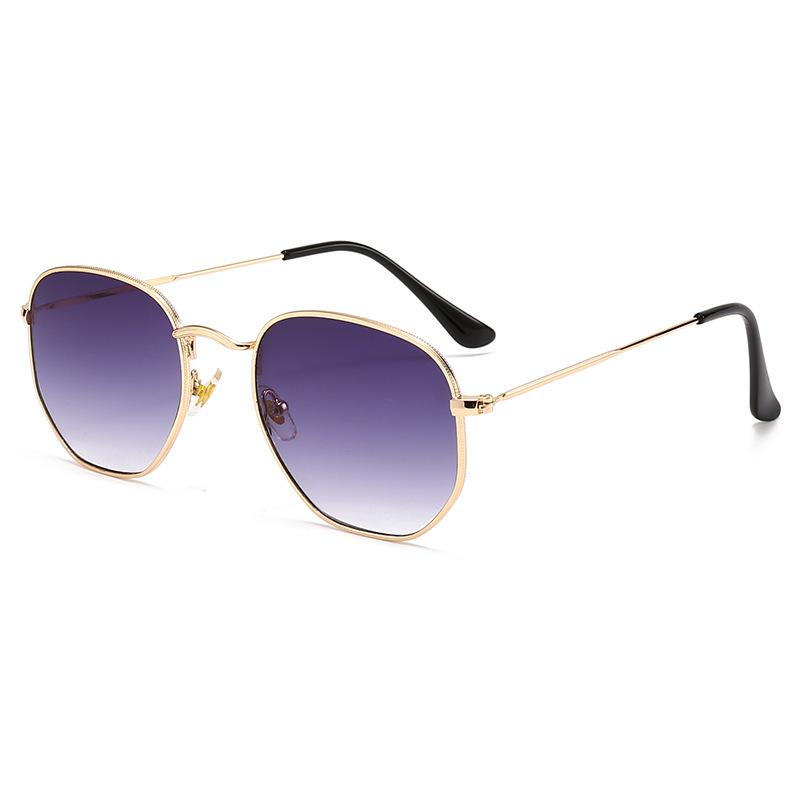 Sunglasses Women'S Metal Square Geometric Frame Metal Glasses Classic Sunglasses Men'S Trend