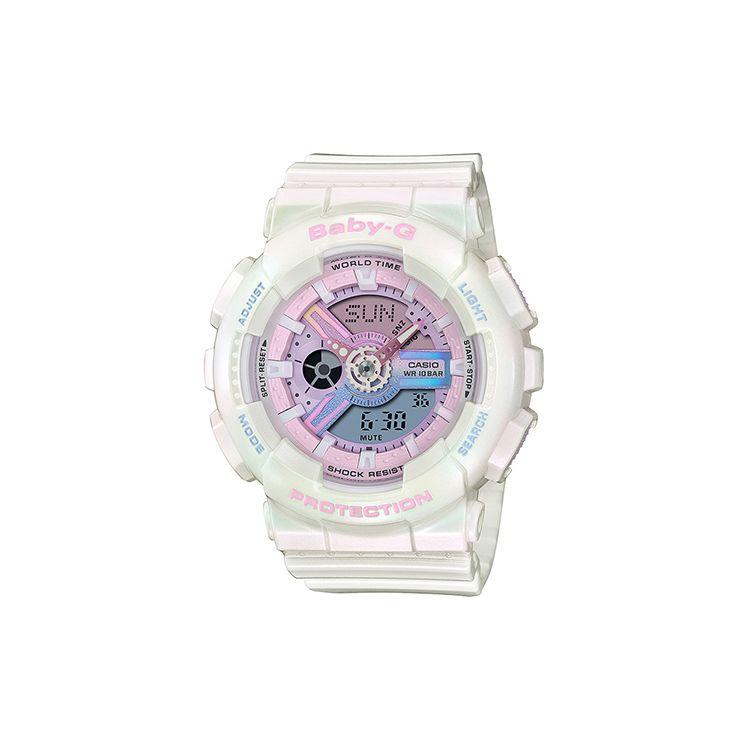 

Casio Baby-G 100M Waterproof Quartz Watch Resin Strap Women watches White BA-110PL-7A1PR-PERSON Regular Watch Box,White Strap