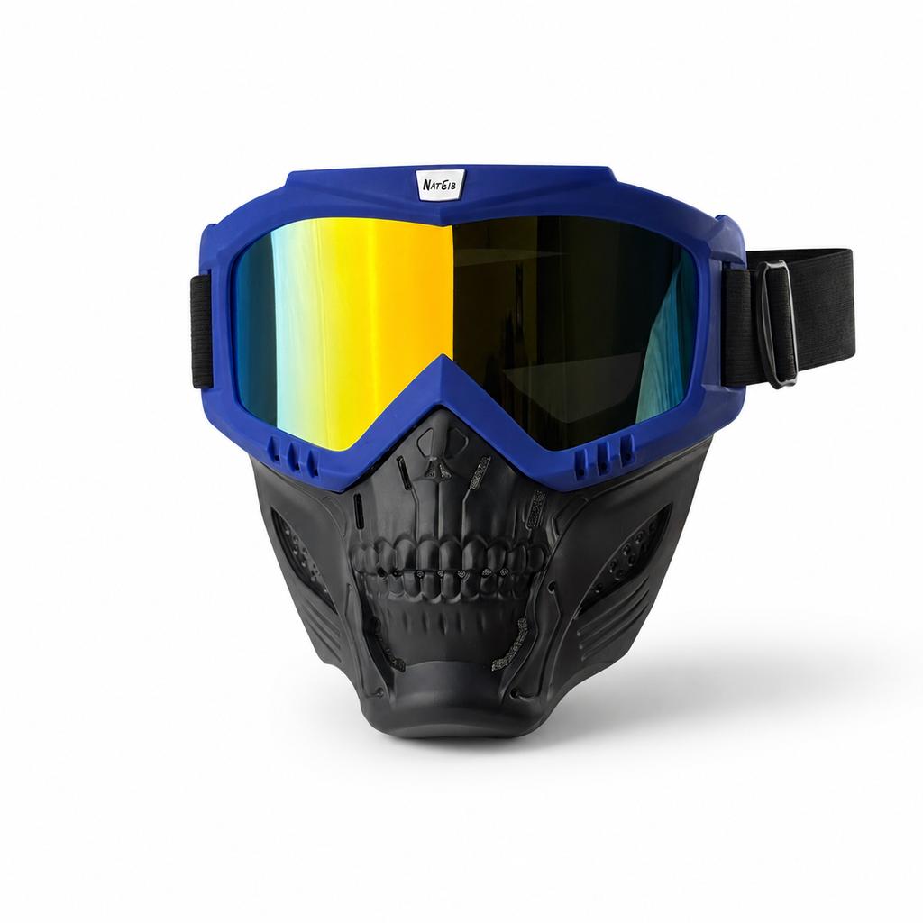 Verstellbare atmungsaktive Motocross-Maske Wind-Staubdichte Helm-kompatible Brille für Wüsten-Skiing Radfahren Outdoor-Sportarten2