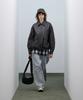 Standarderror 87-Stan176 Minimal Vintage Double Pocket Leather Jacket Black