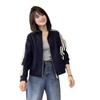 Women's Petite Three-Stripe Baseball Jacket - Spring/Autumn 2025 Korean Style