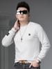 European-Style Hoodless Crewneck Sweatshirt for Men, 2026 Spring New Fashion Brand Letter Embroidery Long-Sleeve Top, Men's Base Layer Shirt