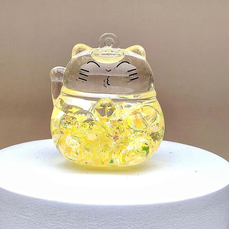 1Pcs Mini Resin Cartoon Cat Miniature Figures 3D Luminous Little Ornament Micro Landscape Diy Dollhouse Garden Decoration Craft