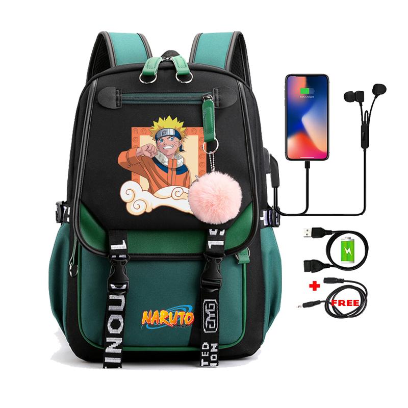 Anime Backpack for Teen Student Schoolbag Men Women Leisure Usb Travel Bag Boy Girl Back To School Backpack Rucksack