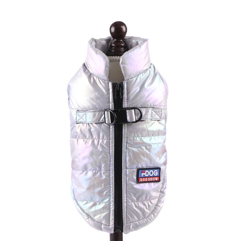 Gradient Cotton Jacket for Bichon - Two-Legged, Adjustable Fit, Plus Velvet for Warmth