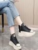 Women's Thick-soled Boots Wedge Heel Lace-up Decorative Women's Shoes Fashion Winter Women's Boots Vulcanized Shoes Modern Boots