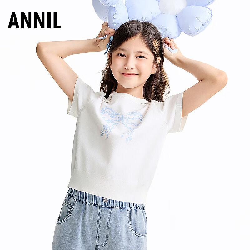 Annil Girls  Short Sleeve Knit Top 130