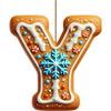 26 Letter Acrylic 2D Flat Christmas Letter Pendant  Christmas Tree Hanging Pendent Ornament Keychain Holiday Party Decor Supplie