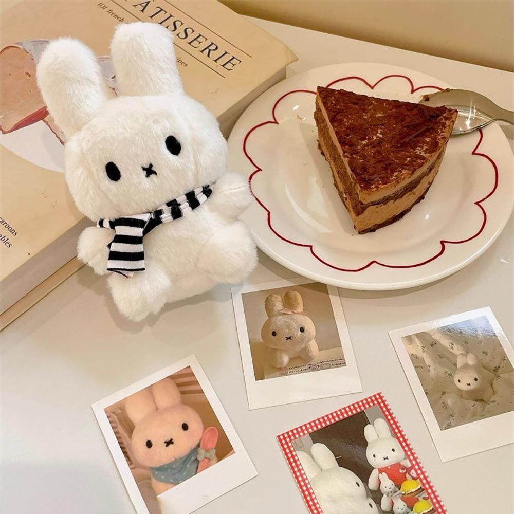 Kawaii Miffy Cute Plush Pendant Cartoon Rabbit Winter Series Snowman Versatile Backpack Decoration Key Chain Girl Festival Gift